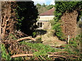 Derelict house at junction of footpath and bridleway