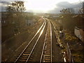 Preston to Colne Railway from the footbridge at Meadow Top Crossing