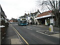 Bus passing the rear entrance to Guildford Station