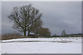 Snow covered field near Braunston