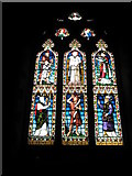SU9877 : Beautiful stained glass windows on the west wall at St Mary the Virgin, Datchet by Basher Eyre