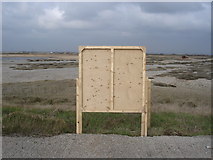 TR0117 : Lydd firing range - back of target (with bullet holes) by Ian Cunliffe