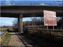 SX8577 : Brown traffic sign on A38 near Chudleigh Knighton by Derek Harper