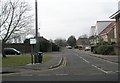 Looking southwest down Green Lane