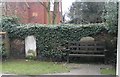 Seat in the churchyard at St John the Evangelist, Eton