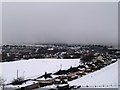 Brynmawr in snow and fog