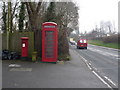 ST8904 : Charlton Marshall: postbox № DT11 53 and phone by Chris Downer