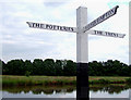 Canal signpost at Great Haywood Junction, Staffordshire