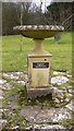 Bird bath memorial at Hascombe