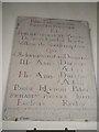 Latin memorial within St Peter ad Vincula, Colemore