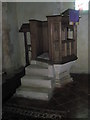 The pulpit at St Peter