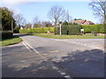 TM2242 : Bucklesham Road, Foxhall Crossroads & Village sign by Geographer