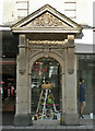 Classically designed doorway, Queen Street, Cardiff.