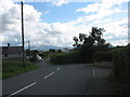 The twisting main street of Llanddona