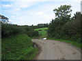 Sharp bend in the road north of Hendre