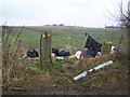 Flytipped rubbish on Blind Mary