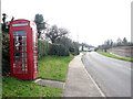 Old red telephone box