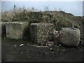 Blocks above Lynemouth Bay