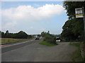 The south-bound bus stop at Croesfryn on the A5025