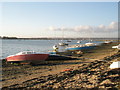 Moored boats by Eastney Lake