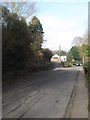 Looking along the Farnham Road towards the fork with School Lane