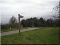 Footpath sign at Pound Green