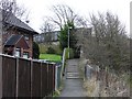 Currock railway footbridge (3) - approach from Denton Holme