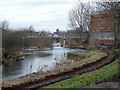 South Vale footbridge and River Caldew