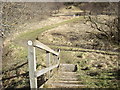 Steps down to the riverside path