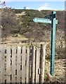 Footpath wicket gate and finger-post