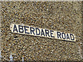 Road name sign, Aberdare Road, Enfield