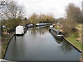 Barges on the Grand Union Canal north of Bridge 131