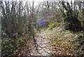 Footpath descending the Greensand escarpment