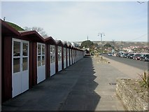 SZ0379 : Swanage, beach huts by Mike Faherty