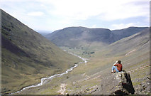 NY2109 : The head of the Wasdale valley from the path to Sty Head by Derek Voller