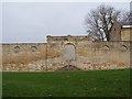 Mounting block in the wall of Great Linford Manor