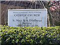TQ4484 : St.Mary & St.Ethelburga Catholic Church Sign,  Barking by Geographer