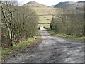 Entry road and bridge to the fish farm at Selcoth