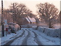 Hoofield Road in light snow