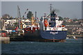 The Solway Fisher leaving Cattedown Wharves