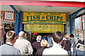 Queueing for lunch, Poole quay, Dorset