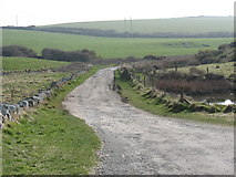 SH3393 : Access road linking the Cemlyn car park with the Tregele road by Eric Jones