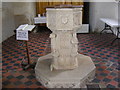 TM3556 : The Font of St.Peter's Church, Blaxhall by Geographer