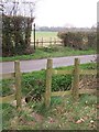 Footpath crosses Tattlebury Road