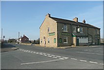 SE0428 : Mount Tabor Road and the Crossroads Inn, Warley by Humphrey Bolton