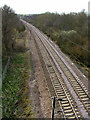 Rail lines west of Stowmarket station