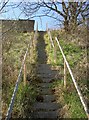 Access steps to the railway