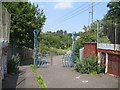 Gates on railway bridge