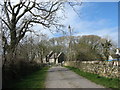 Llandyfrydog church from the Cae Warring farm road