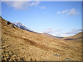 NN0097 : Eastwards down Glen Kingie from the lower slopes of Sgurr an Fhuarain by Richard Law